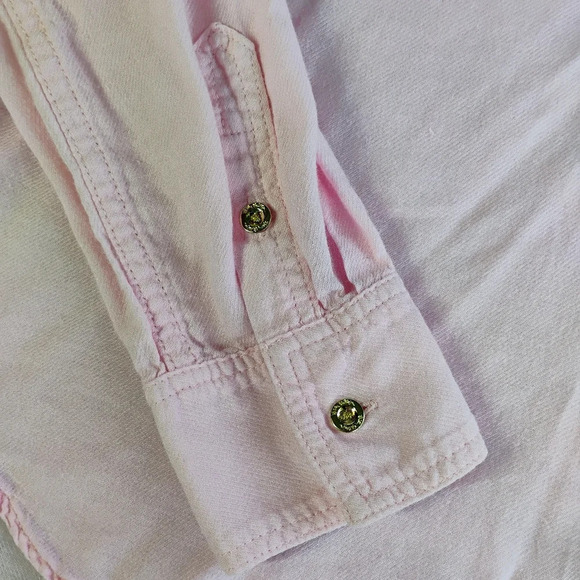 Lilly Pulitzer Pastel Pink Long Sleeve Lightweight Popover Collared Blouse XS - Picture 12 of 15